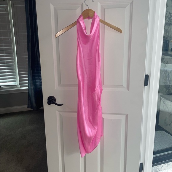 Amanda Uprichard Samba Dress in SHOCKING Pink Elegant Halter Dress Backless XS - Picture 2 of 8